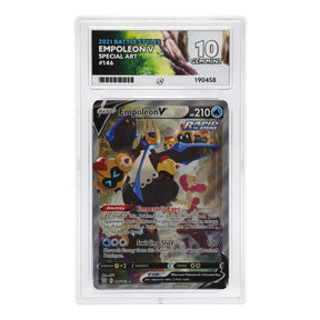 Pokemon - Sword & Shield - Battle Styles - Empoleon V - 146/163 (ACE 10 Art Label Graded Slab) - JET Cards