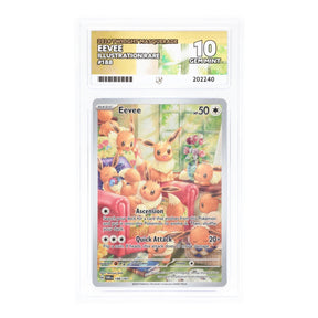 Pokemon - Scarlet & Violet - Twilight Masquerade - Eevee - 188/167 (ACE 10 Art Label Graded Slab) - JET Cards