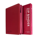 Vault X - 9-Pocket Exo-Tec® - Zip Binder - Metallic Red