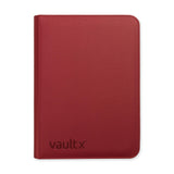 Vault X - 9-Pocket Exo-Tec® - Zip Binder - Metallic Red