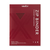 Vault X - 9-Pocket Exo-Tec® - Zip Binder - Metallic Red