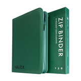 Vault X - 9-Pocket Exo-Tec® - Zip Binder - Metallic Green