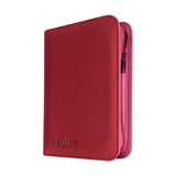Vault X - 4-Pocket Exo-Tec® - Zip Binder - Metallic Red
