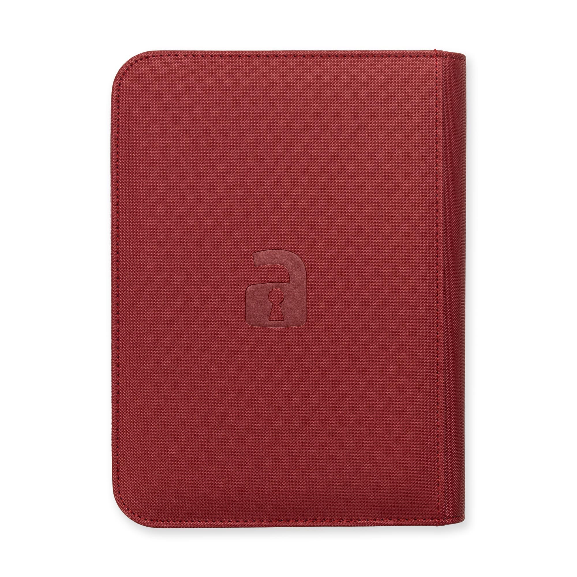 Vault X - 4-Pocket Exo-Tec® - Zip Binder - Metallic Red
