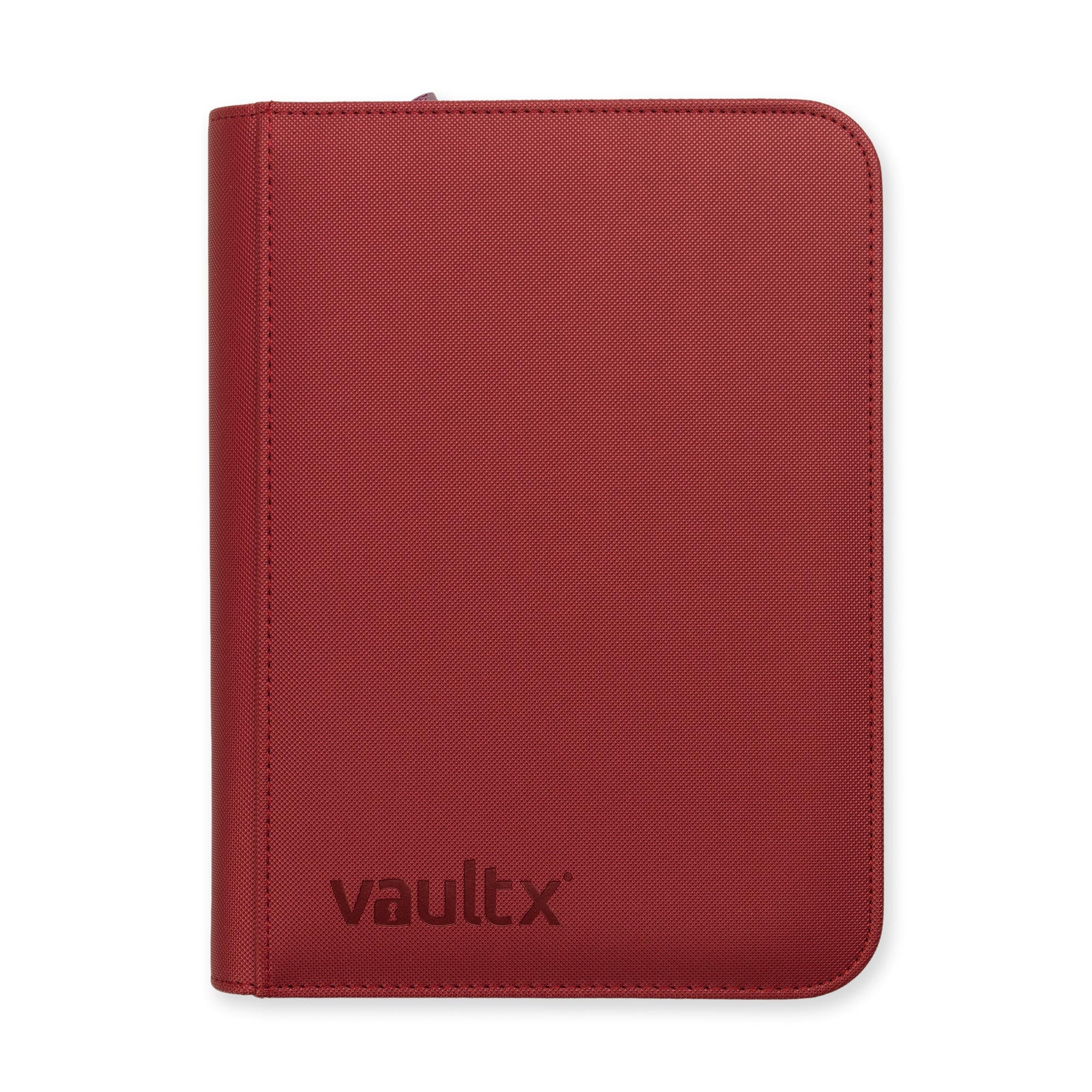 Vault X - 4-Pocket Exo-Tec® - Zip Binder - Metallic Red