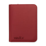 Vault X - 4-Pocket Exo-Tec® - Zip Binder - Metallic Red