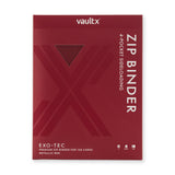 Vault X - 4-Pocket Exo-Tec® - Zip Binder - Metallic Red