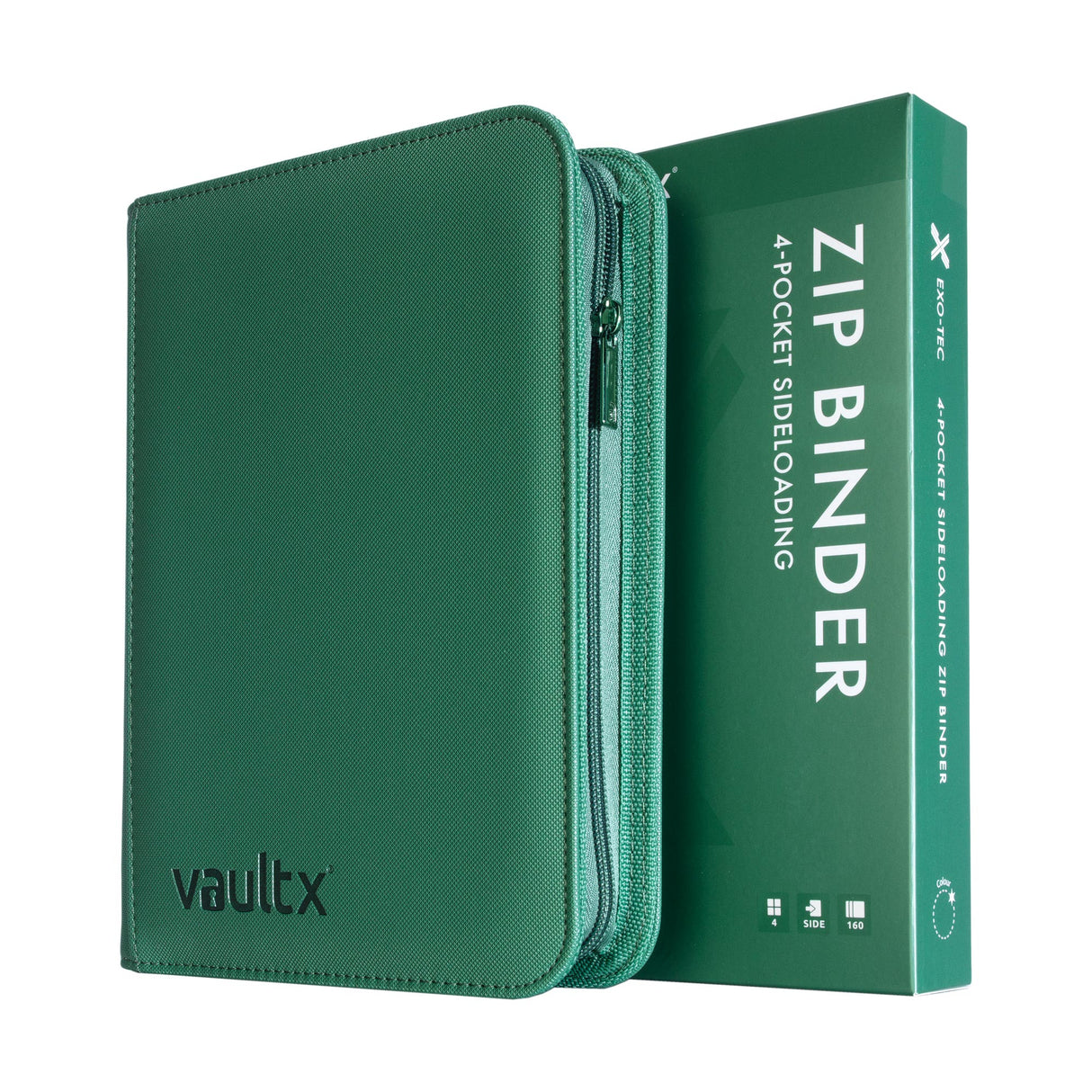 Vault X - 4-Pocket Exo-Tec® - Zip Binder - Metallic Green