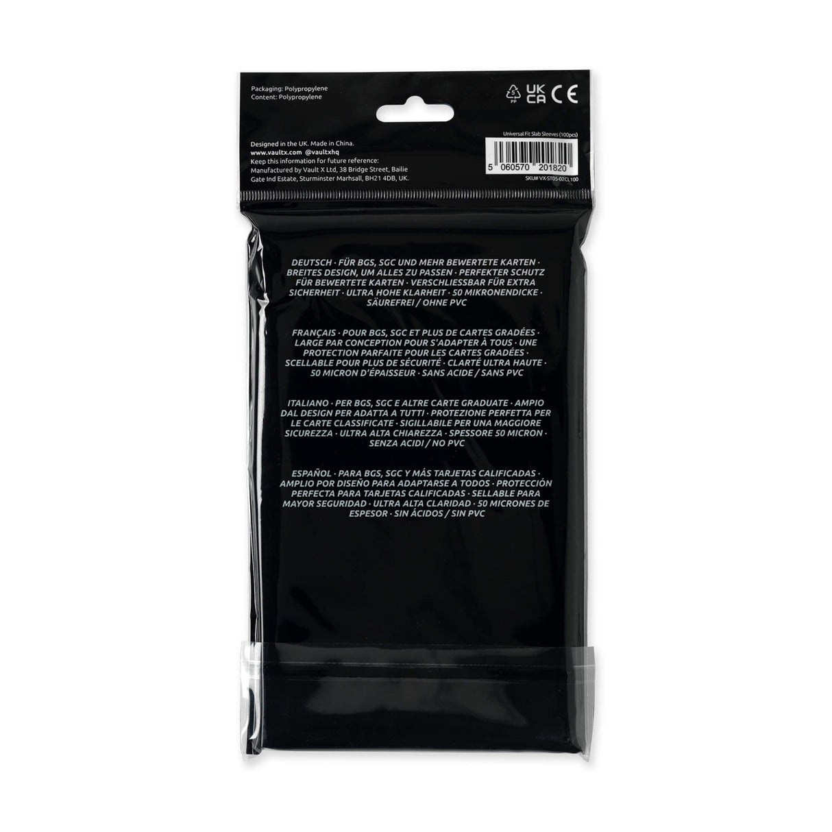 Vault X - Universal Fit Slab Sleeves (100)