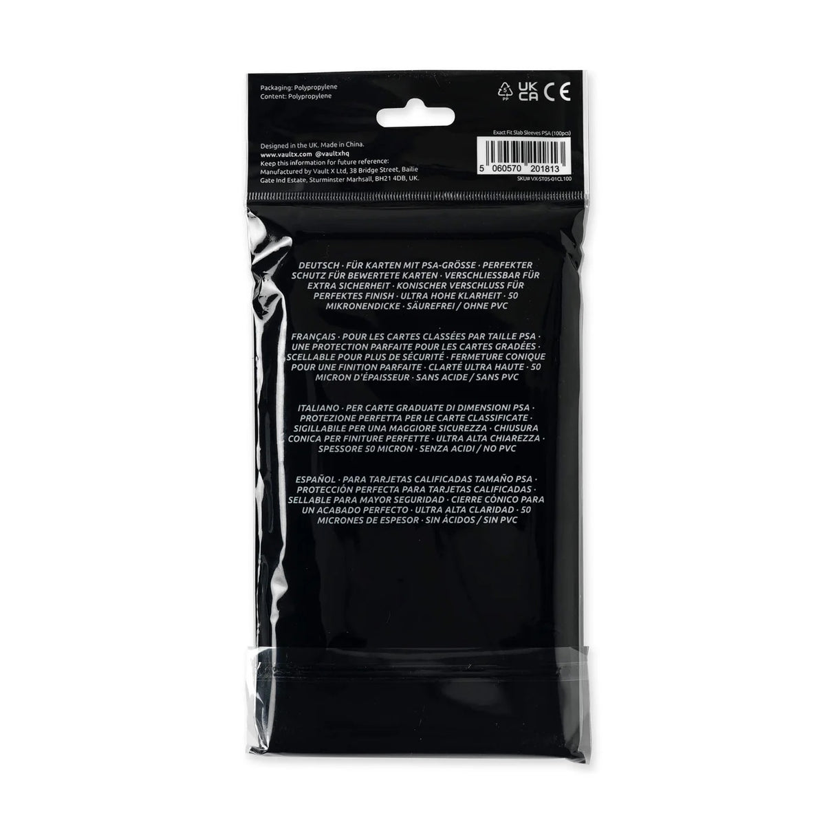 Vault X - Exact Fit PSA Slab Sleeves (100) - JET Cards
