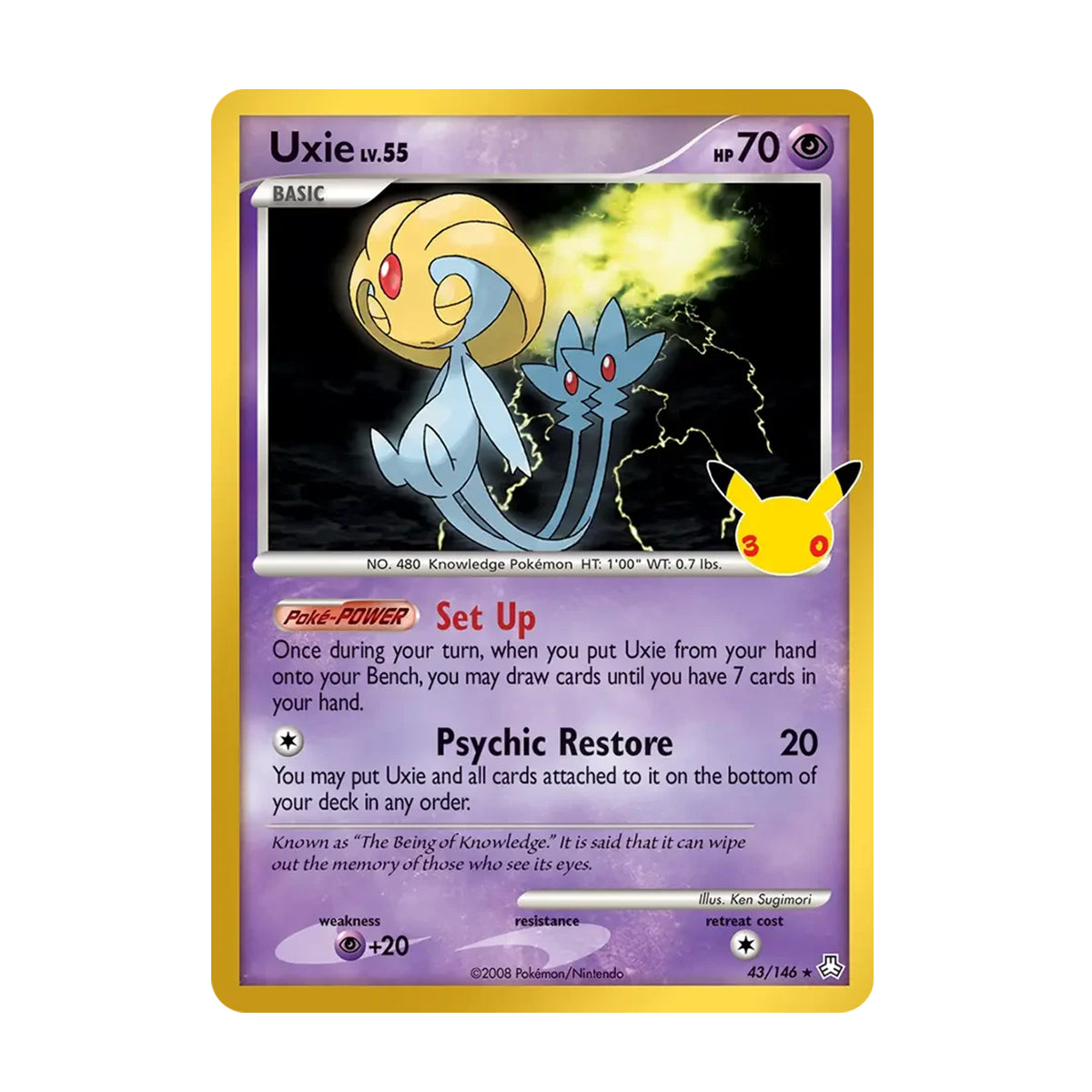 Uxie 43/146 - Mega Evolution - 30th Celebration - Classic Collection