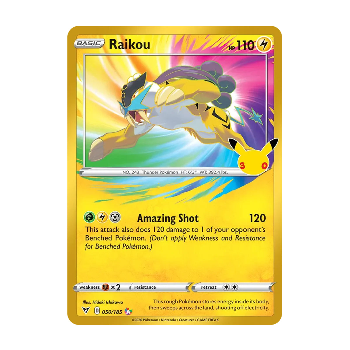 Raikou 050/185 - Mega Evolution - 30th Celebration - Classic Collection