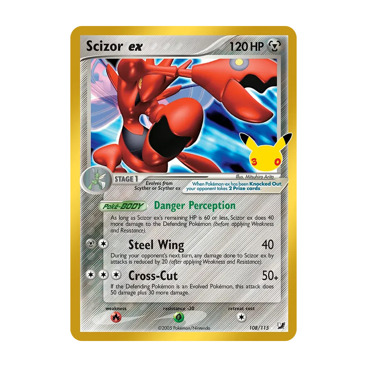 Scizor ex 108/115 - Mega Evolution - 30th Celebration - Classic Collection