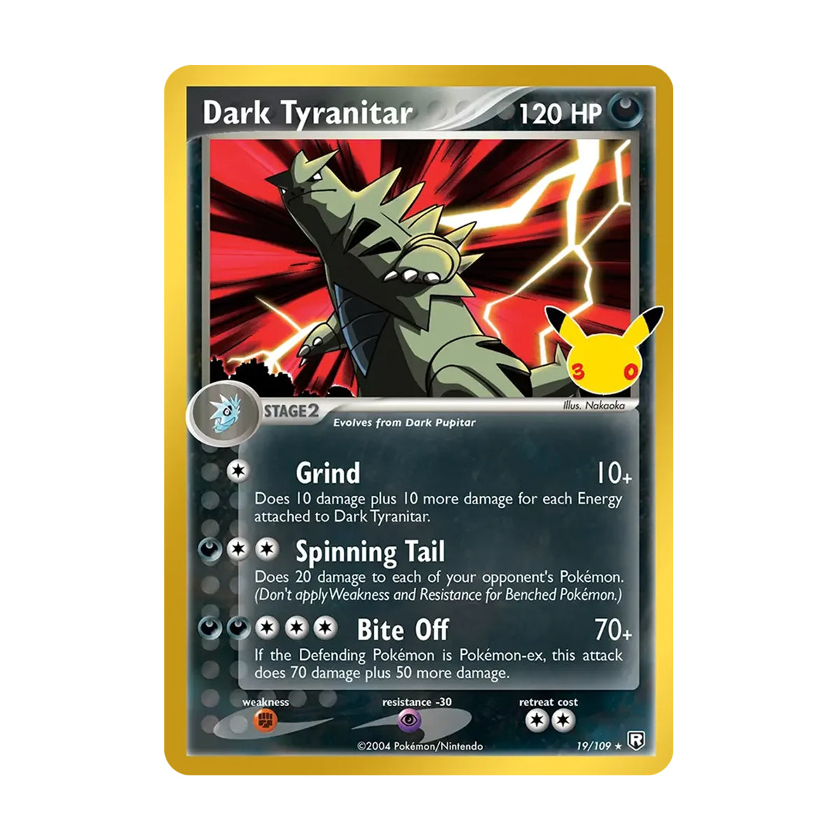 Dark Tyranitar 19/109 - Mega Evolution - 30th Celebration - Classic Collection
