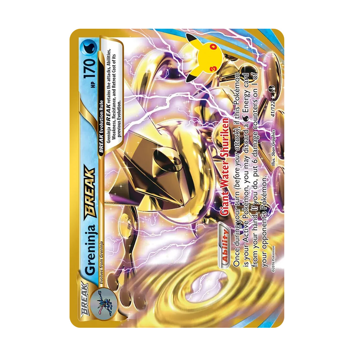 Greninja BREAK 41/122 - Mega Evolution - 30th Celebration - Classic Collection