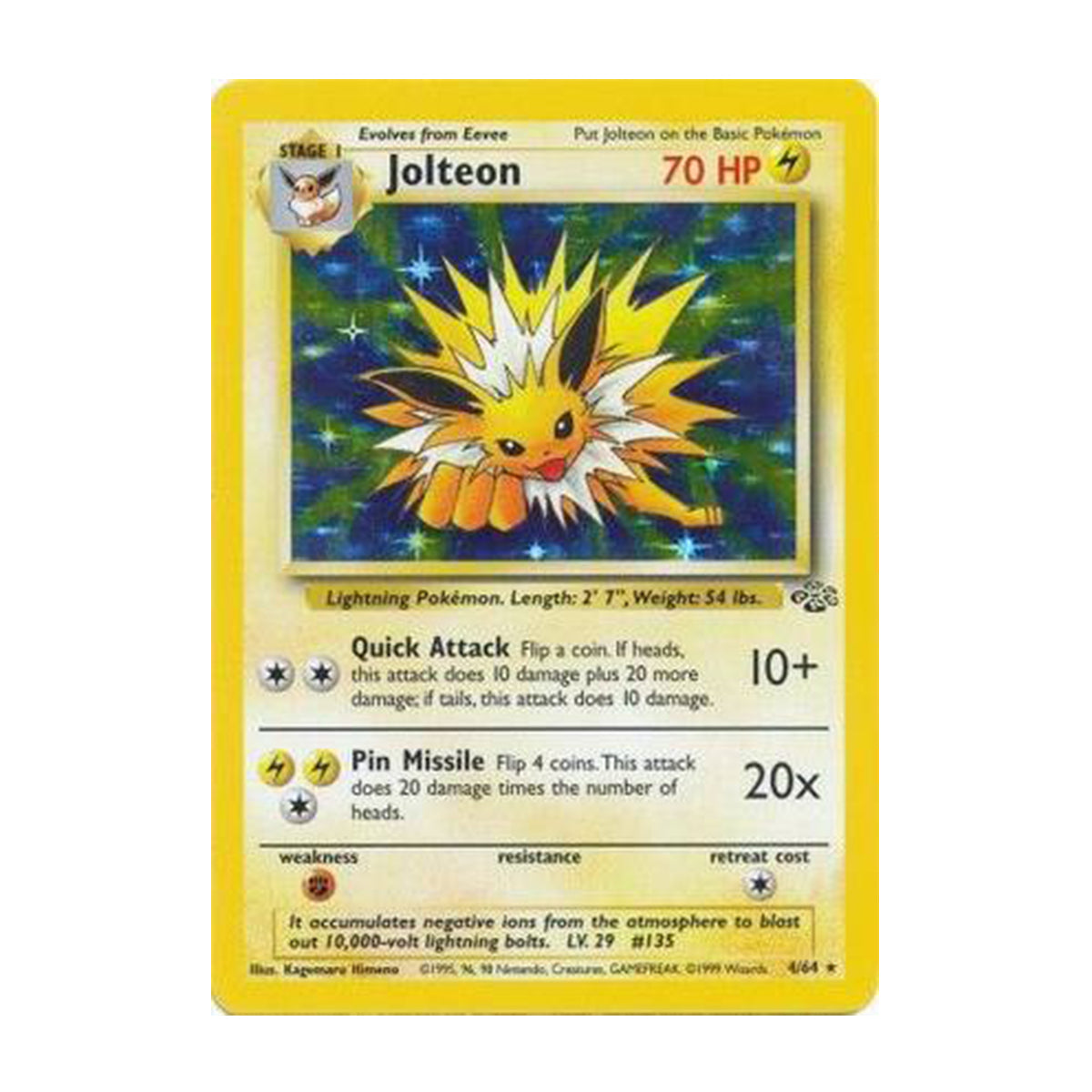 Jolteon 4/64 - Base Set - Jungle - Holo Rare