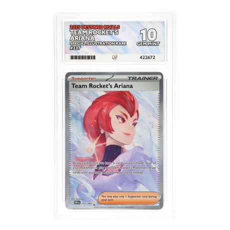 Pokemon - Scarlet & Violet - Destined Rivals - Team Rocket's Ariana - 237/182 (ACE 10 Art Label Graded Slab) - JET Cards