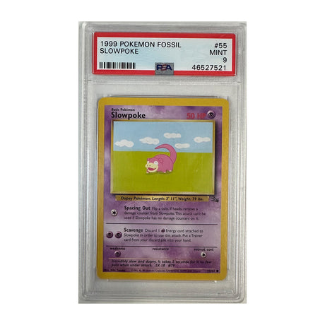 Pokemon - Fossil - Slowpoke - 55/62 (PSA 9 Graded Slab) - JET Cards