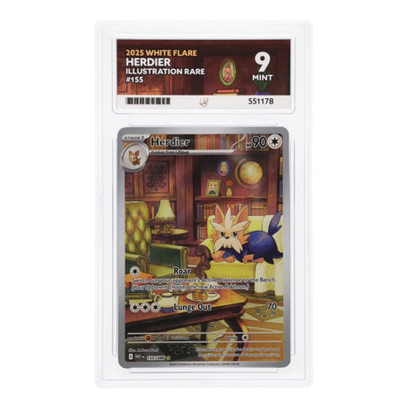 Pokemon - Scarlet & Violet - White flare - Herdier - 155/086 (ACE 9 Art Label Graded Slab) - JET Cards