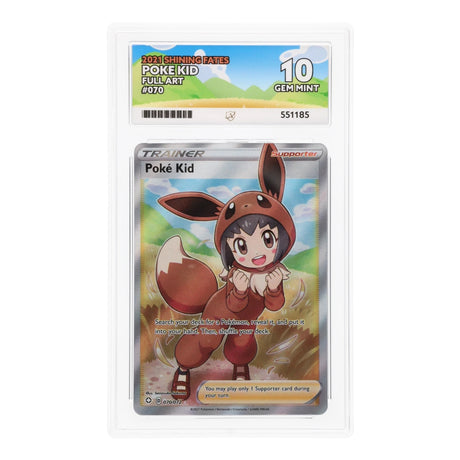 Pokemon - Sword & Shield - Shining Fates - Poke Kid - 070/072 (ACE 10 Art Label Graded Slab) - JET Cards