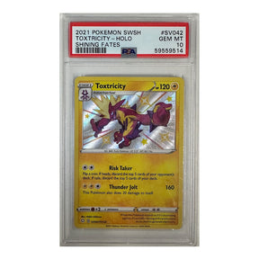 Pokemon - Sword & Shield - Shining Fates - Toxtricity - SV042/SV122 (PSA 10 Graded Slab) - JET Cards