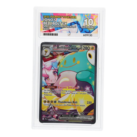Pokemon - Scarlet & Violet - Journey Together - Iono's Bellibolt ex - 183/159 (ACE 10 Art Label Graded Slab) - JET Cards