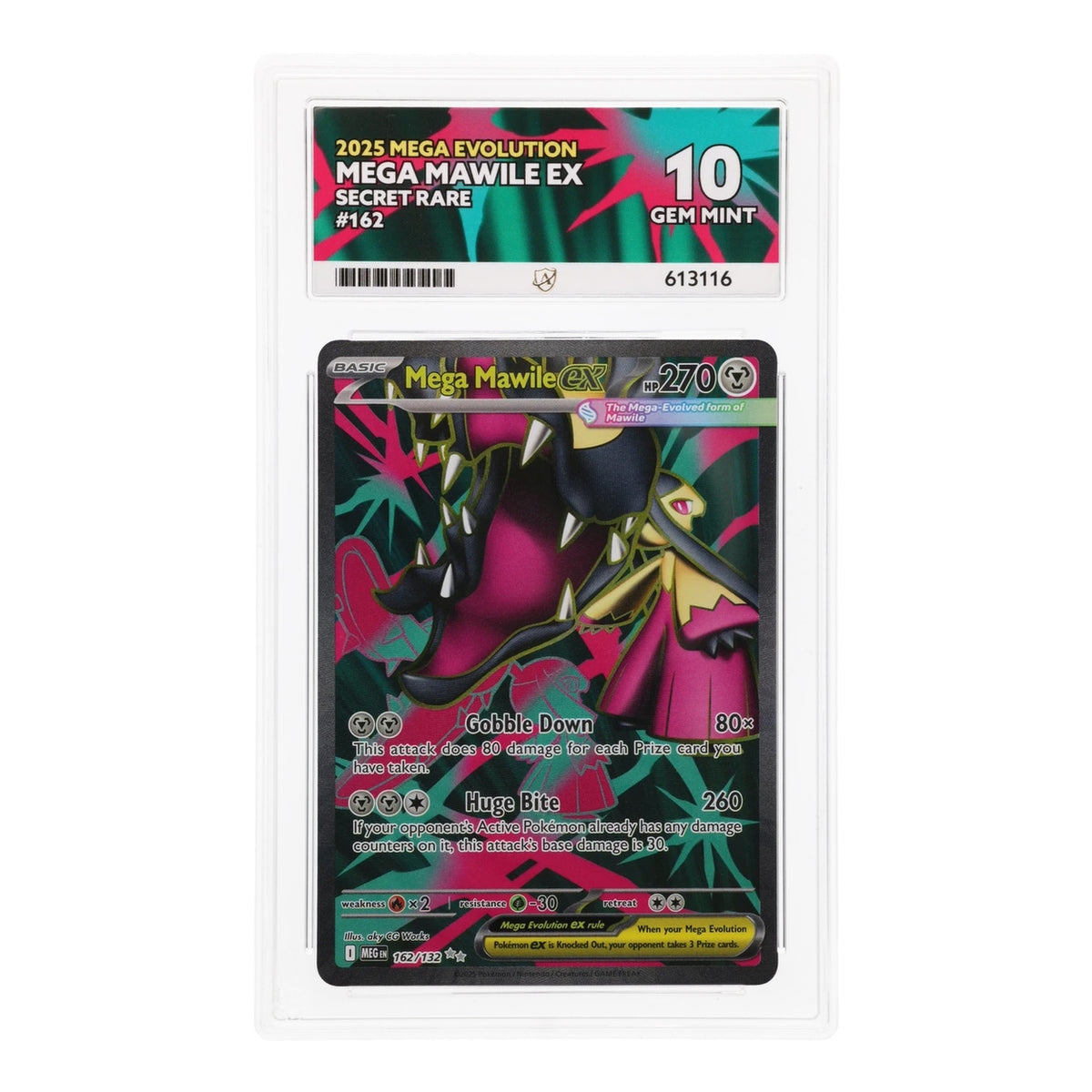 Pokemon - Mega Evolution - Mega Mawile ex - 162/132 (ACE 10 Art Label ...