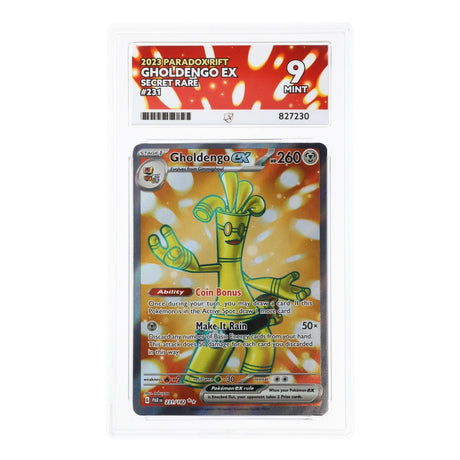 Pokemon - Sword & Shield - Paradox Rift - Gholdengo ex - 231/182 (ACE 9 Art Label Graded Slab) - JET Cards