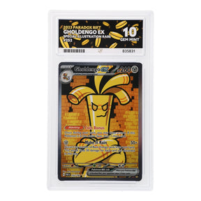 Pokemon - Scarlet & Violet - Paradox Rift - Gholdengo ex - 252/182 (ACE 10 Art Label Graded Slab) - JET Cards