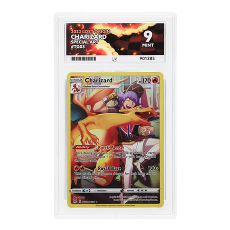 Pokemon - Sword & Shield - Lost Origin - Charizard - TG03/TG30 (ACE 9 Art Label Graded Slab) - JET Cards