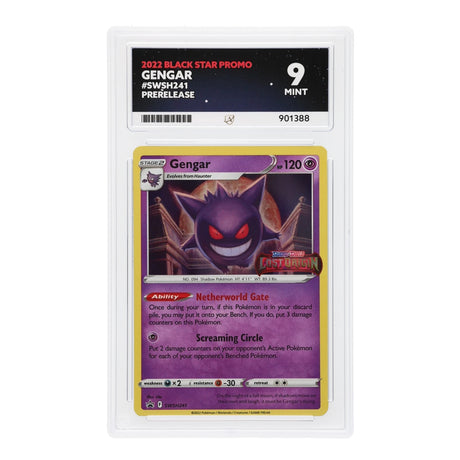 Pokemon - Black Star Promo - Gengar (Prerelease) - SWSH241 (ACE 9 Art Label Graded Slab) - JET Cards