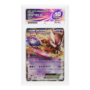 Pokemon - 25th Anniversary - Mewtwo ex - 022/025 (ACE 10 Art Label Graded Slab) - JET Cards