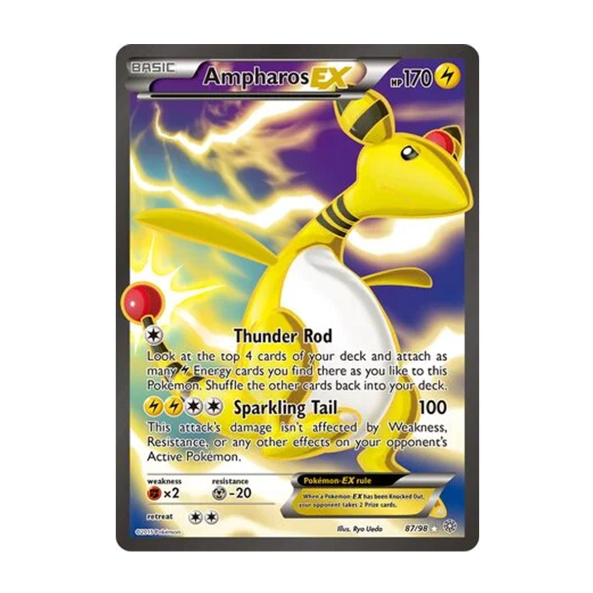 Ampharos EX 87/98 - XY - Ancient Origins - Rare Ultra