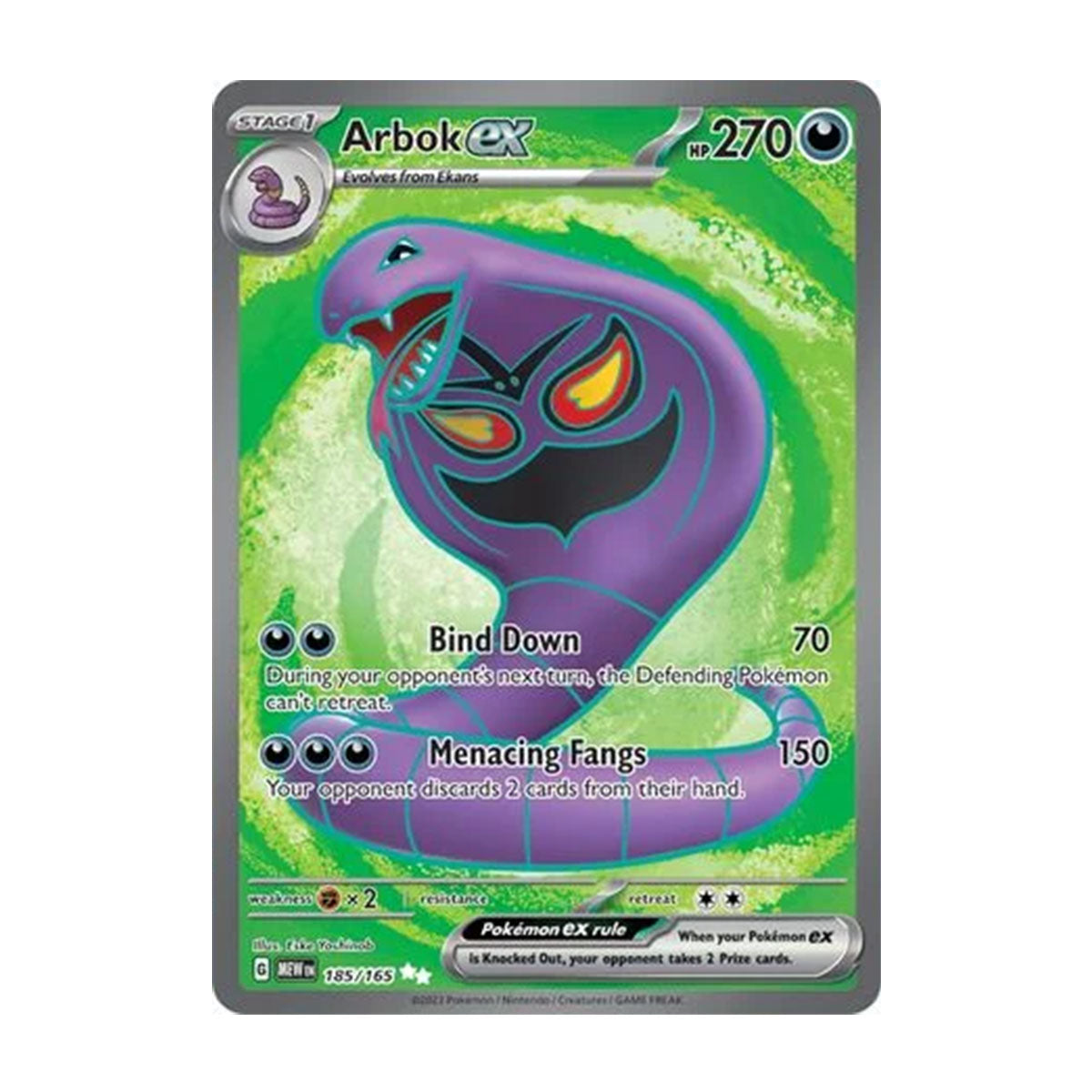 Arbok EX 185/165 - Scarlet & Violet - 151 - Ultra Rare