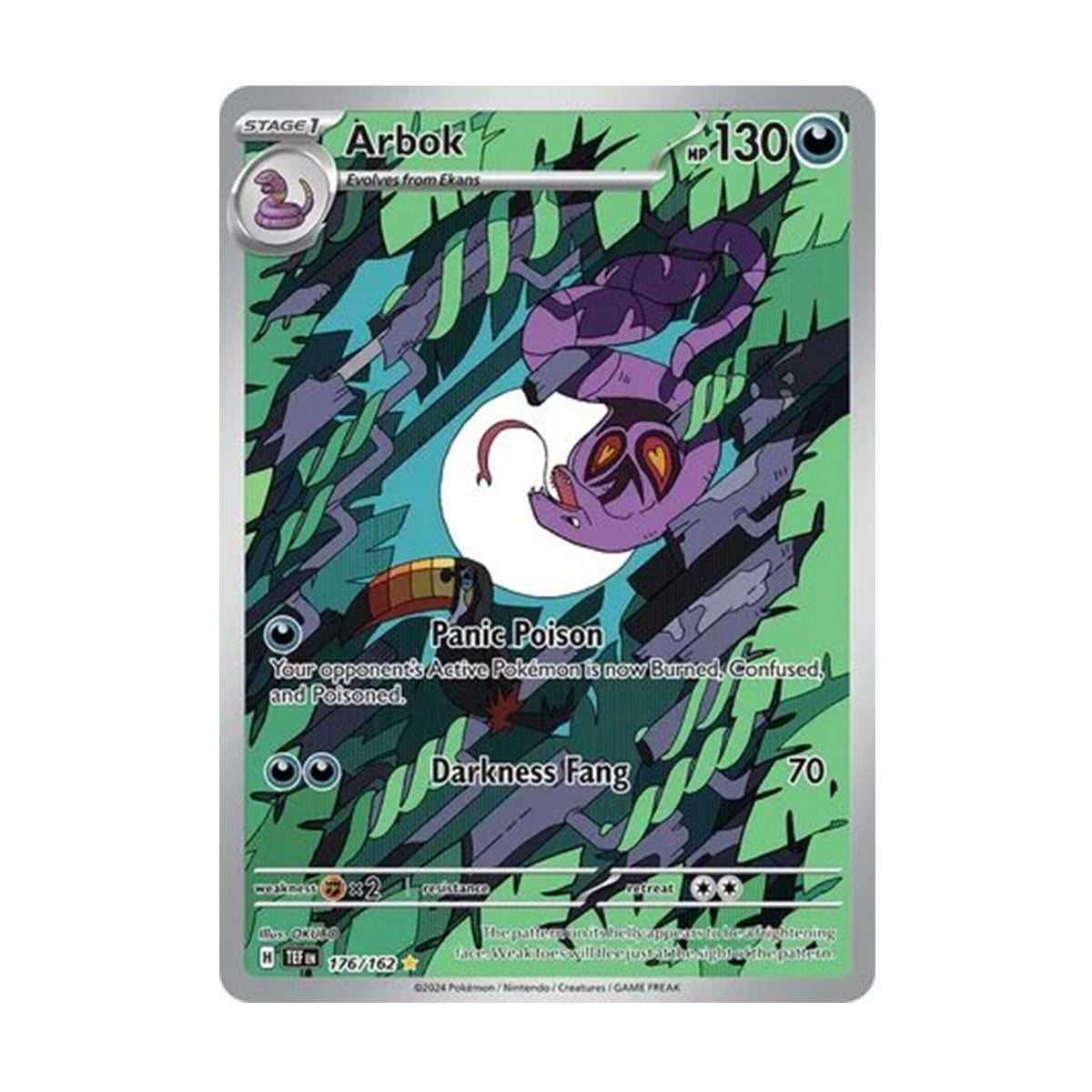 Arbok 176/162 - Scarlet & Violet - Temporal Forces - Illustration Rare