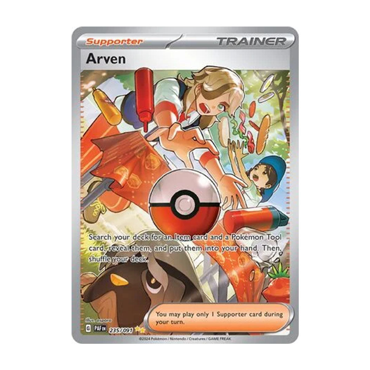 Arven 235/091 - Scarlet & Violet - Paldean Fates - Special Illustration Rare