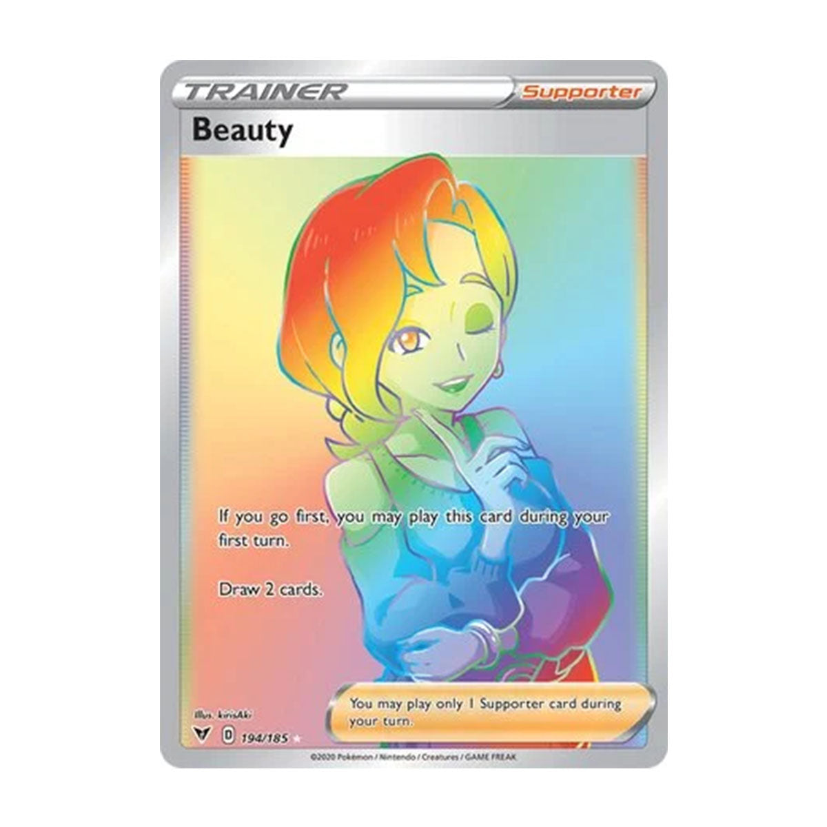 Beauty 194/185 - Sword & Shield - Vivid Voltage - Rare Rainbow
