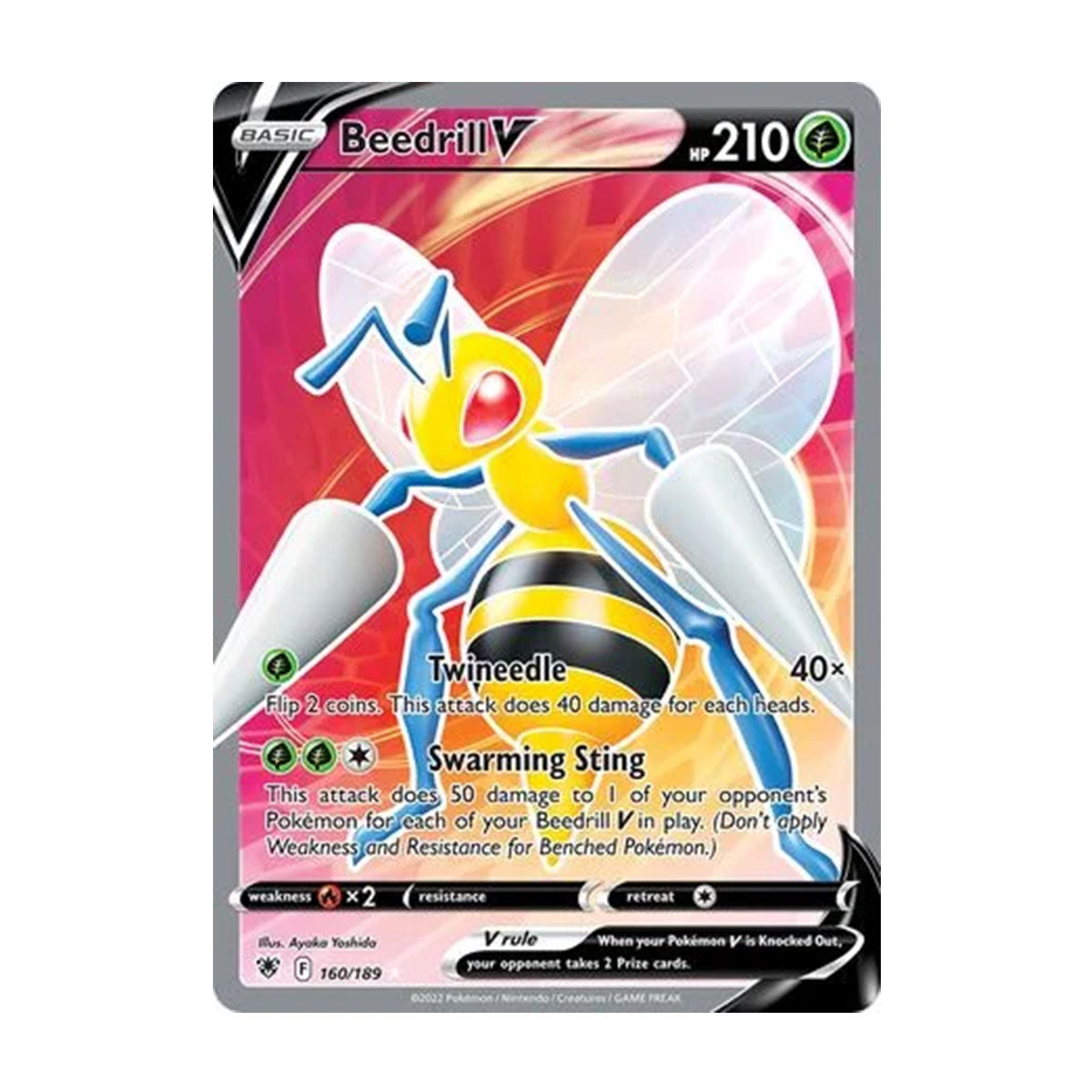 Beedrill V 160/189 - Sword & Shield - Astral Radiance - Rare Ultra