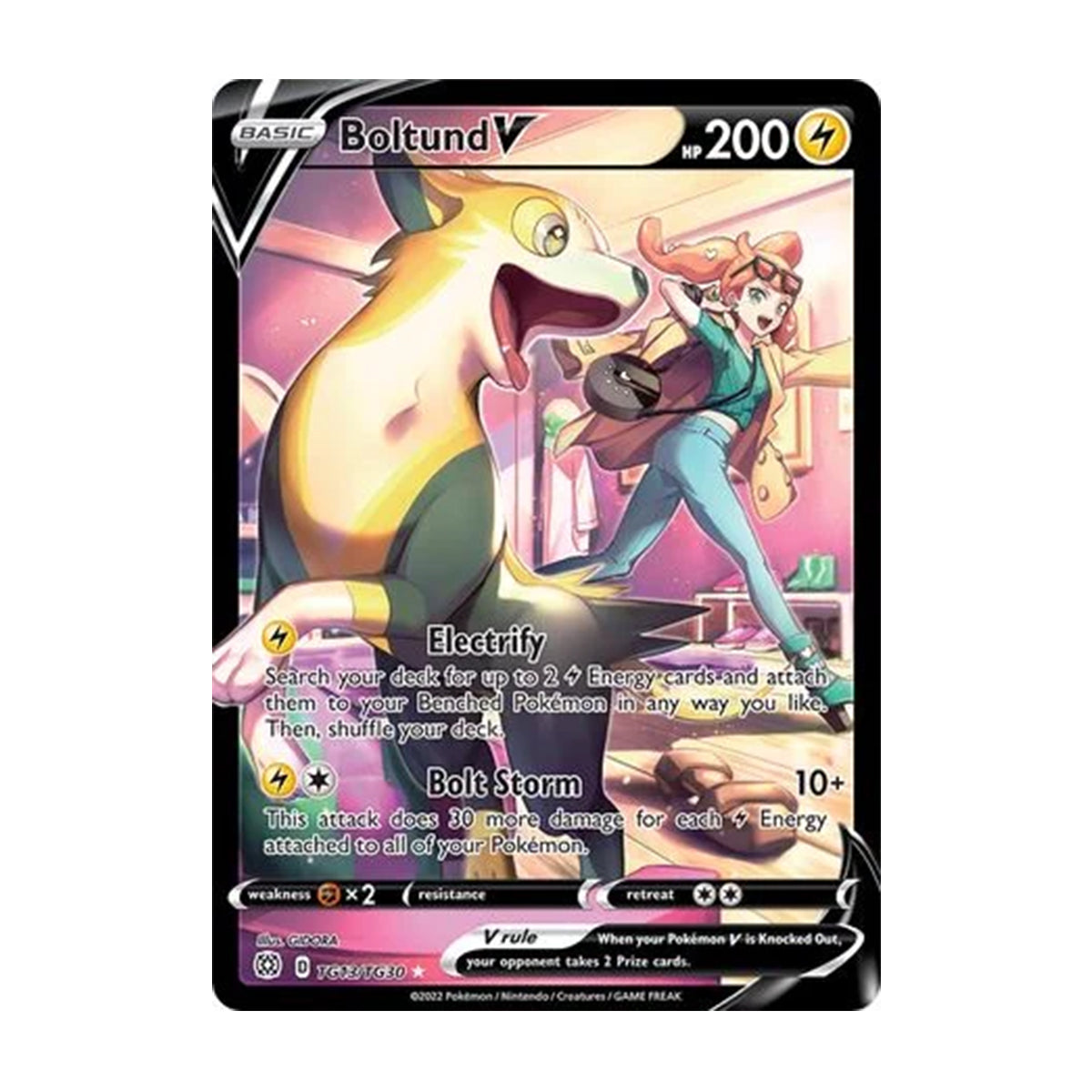 Boltund V TG13/TG30 - Sword & Shield - Brilliant Stars - Holo Rare V