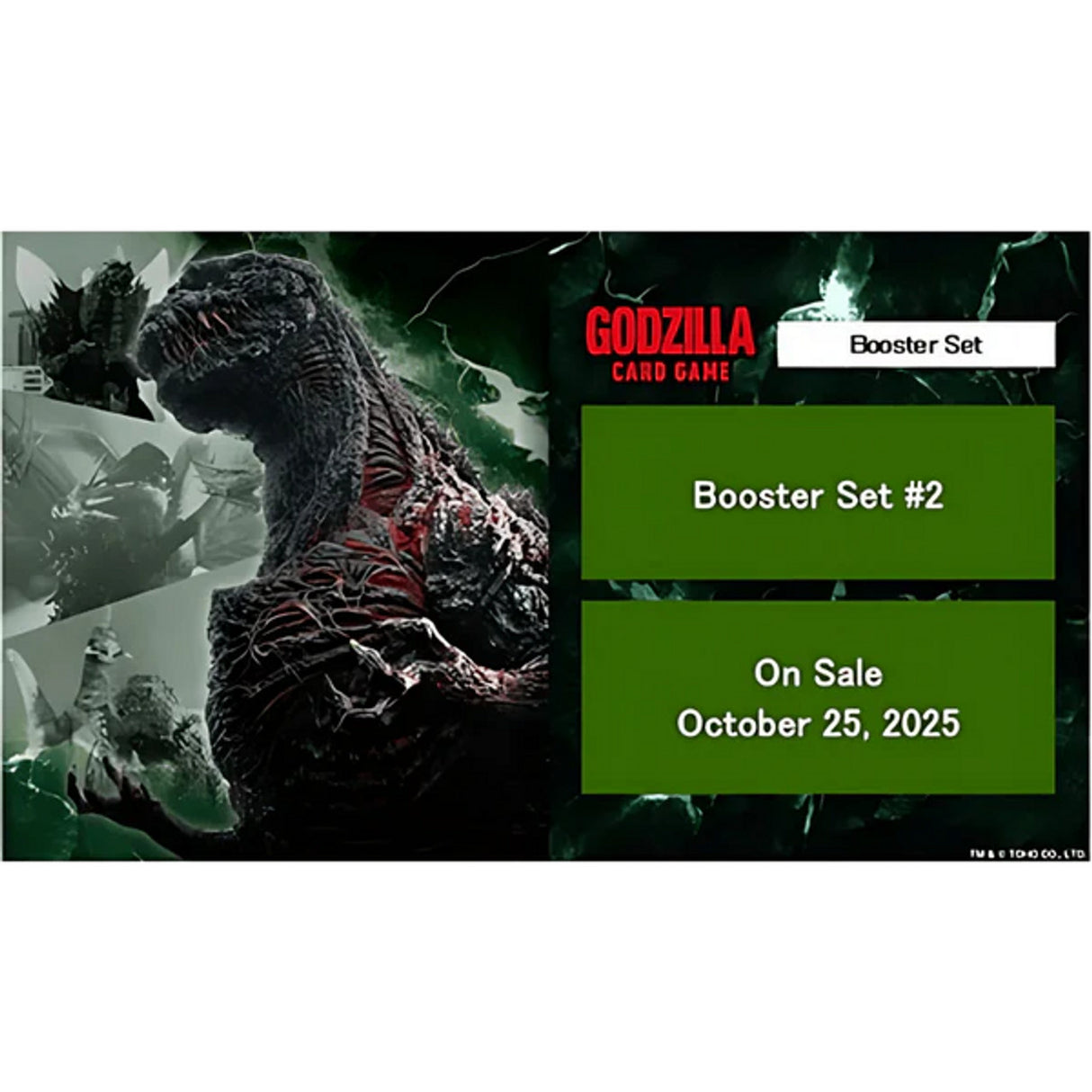 Godzilla Card Game - Set 2 - G: Monsters Raid Again - Booster Box (12 Packs)