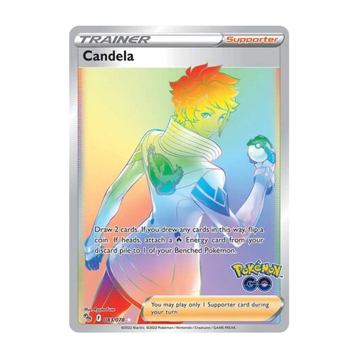 Candela 083/078 - Sword & Shield - Pokemon GO - Rare Rainbow
