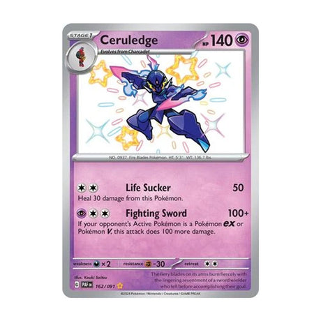 Ceruledge 162/091 - Scarlet & Violet - Paldean Fates - Shiny Rare - JET Cards