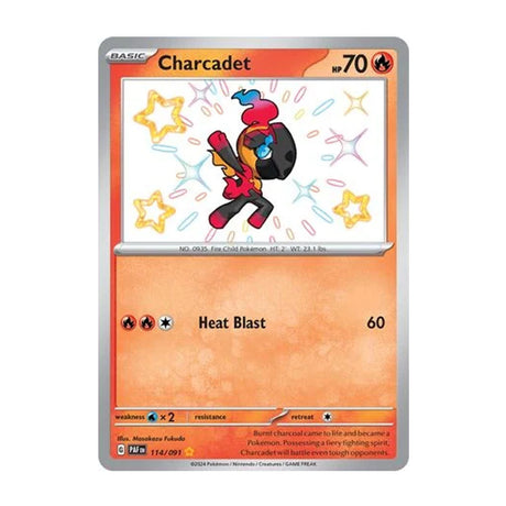 Charcadet 114/091 - Scarlet & Violet - Paldean Fates - Shiny Rare - JET Cards