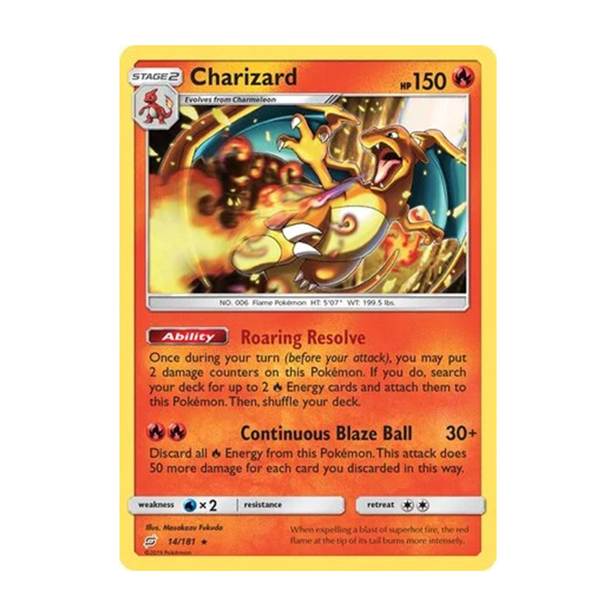 Charizard 14/181 - Sun & Moon - Team-Up - Rare