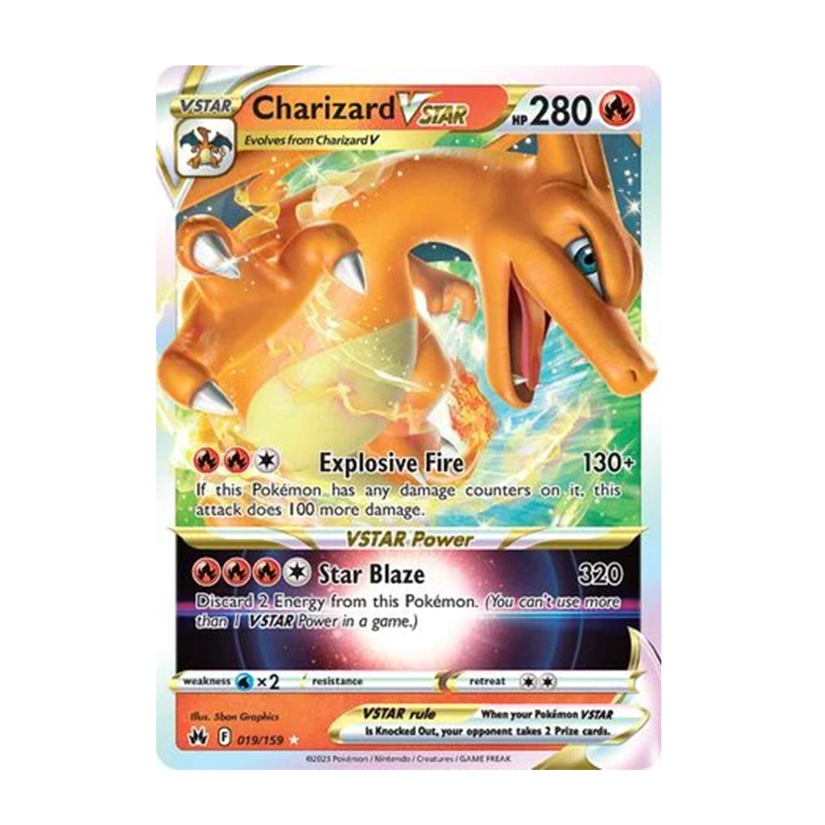 Charizard VSTAR 019/159 - Sword & Shield - Crown Zenith - Holo Rare VSTAR