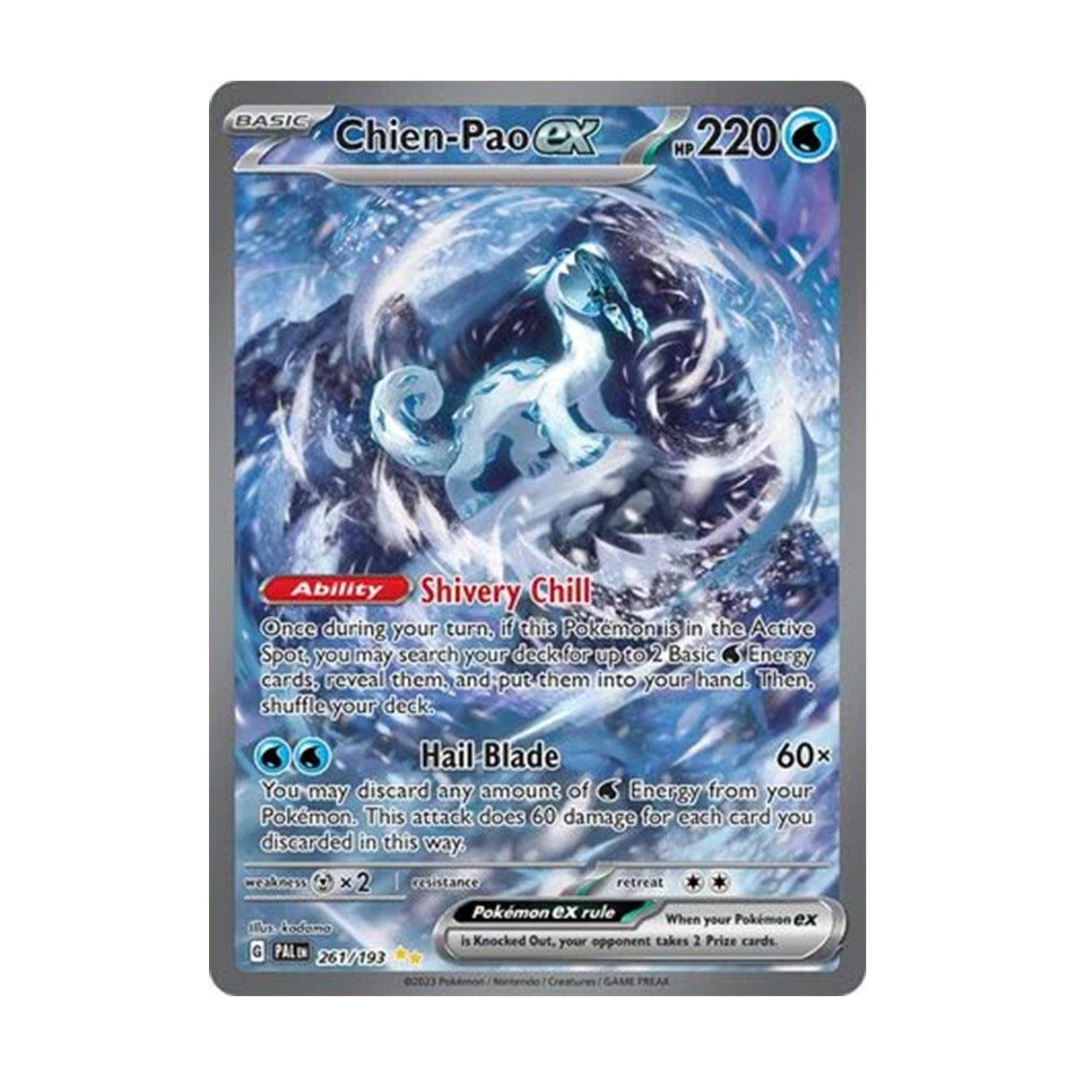 Chien-Pao ex 261/193 - Scarlet & Violet - Paldea Evolved - Special Illustration Rare