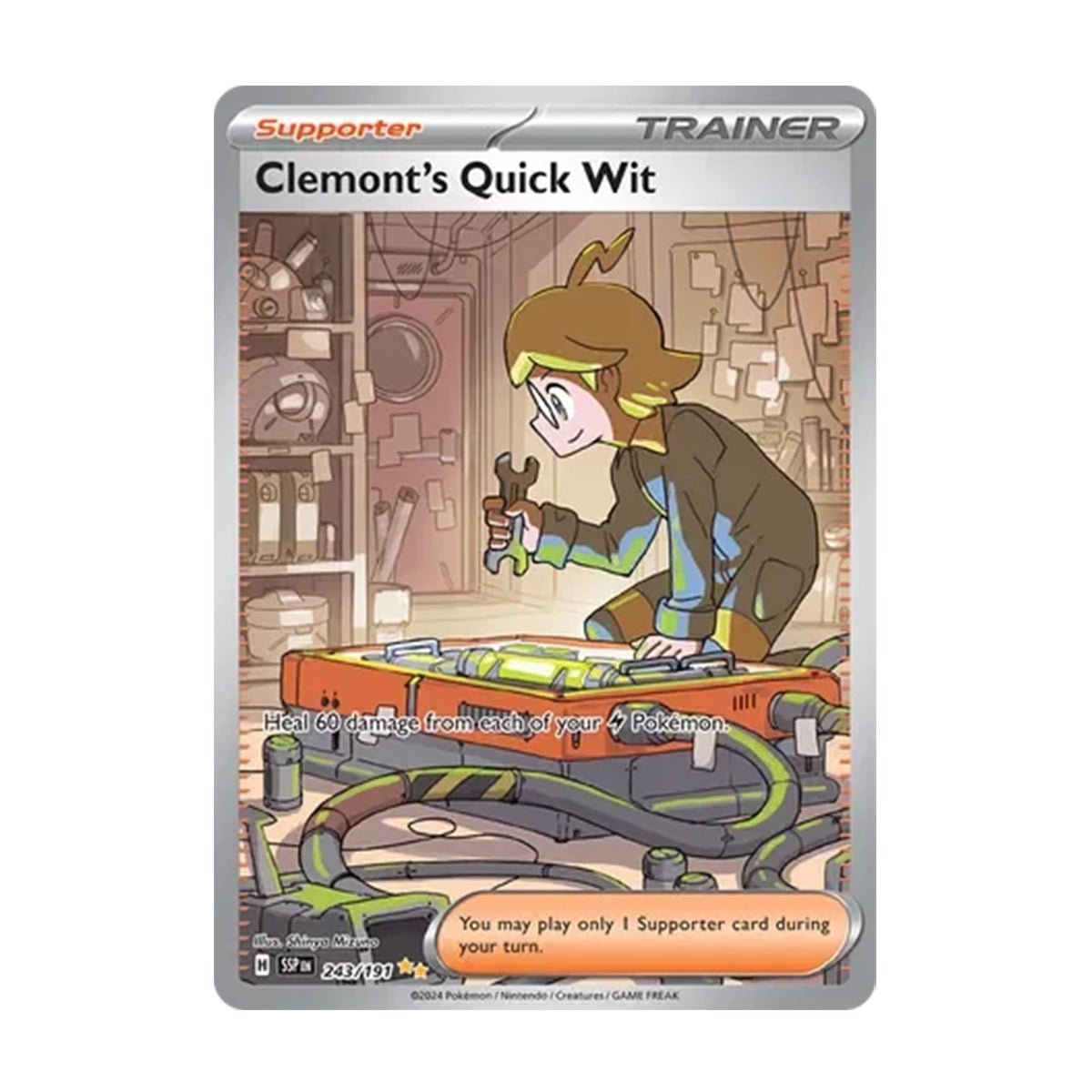 Clemont's Quick Wit 243/191 - Scarlet & Violet - Surging Sparks - Special Illustration Rare
