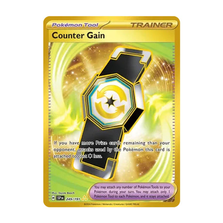 Counter Gain 249/191 - Scarlet & Violet - Surging Sparks - Rare Secret - JET Cards
