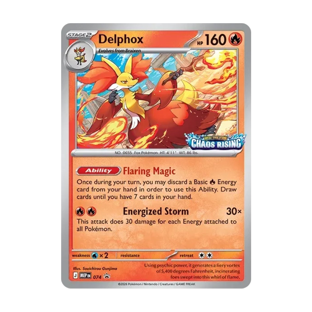 Delphox MEP074 Stamped - Mega Evolution - Promo