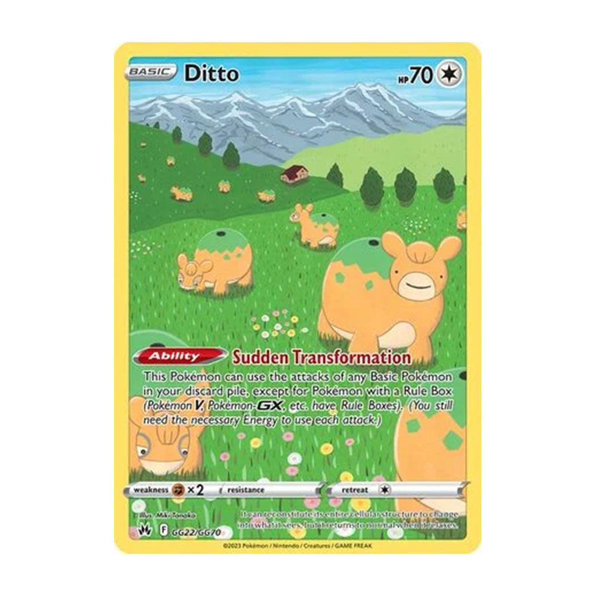 Ditto GG22/GG70 - Sword & Shield - Crown Zenith - Rare Holo